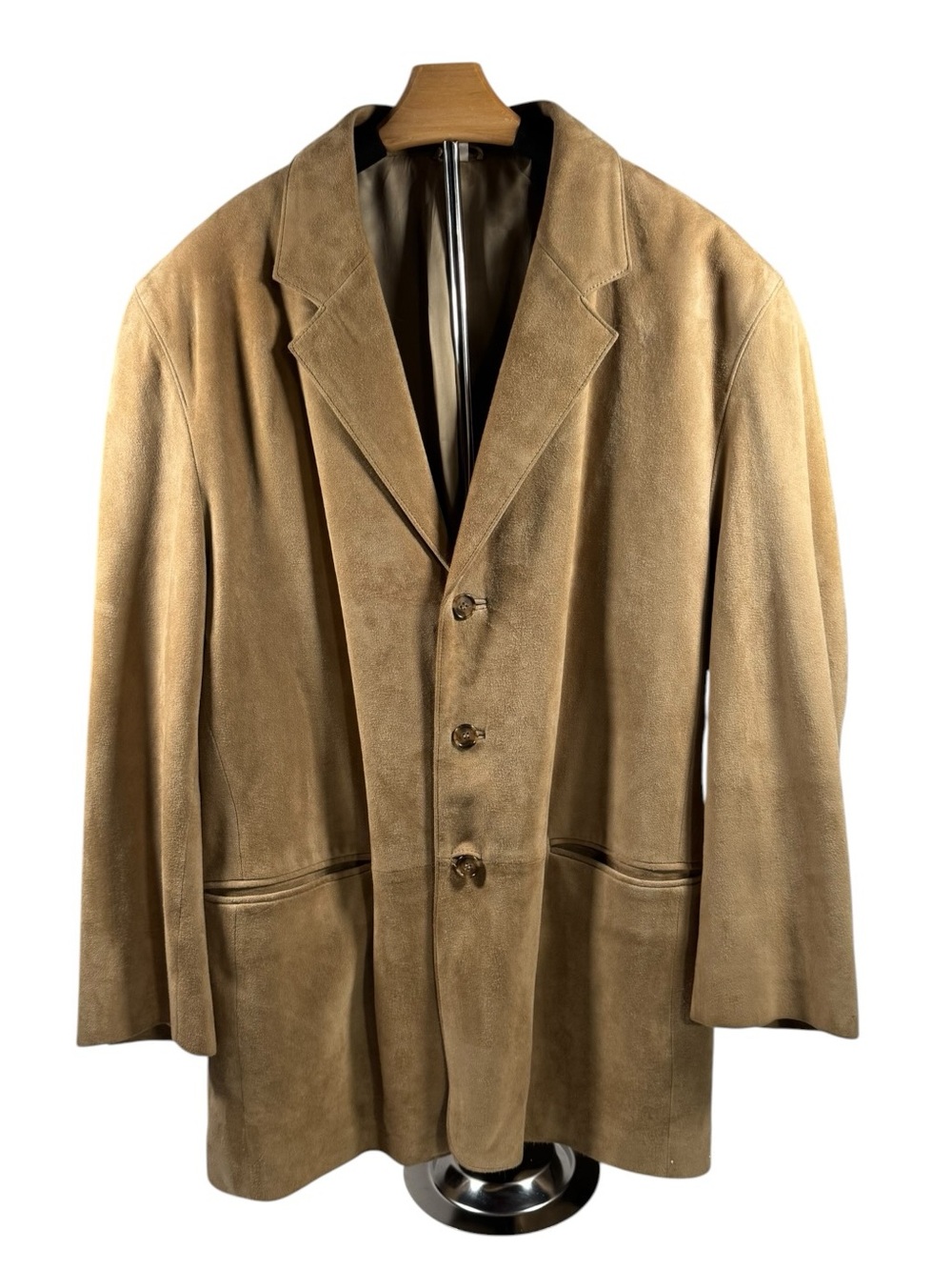 Vintage Marshall Fields Suede Blazer Tan 42R Leather Sport Coat